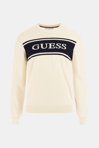 GUESS Strickpullover 'Flick' ecru