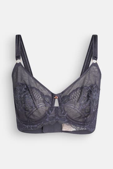 TRIUMPH Bügel-BH 'Wild Peony' nachtblau