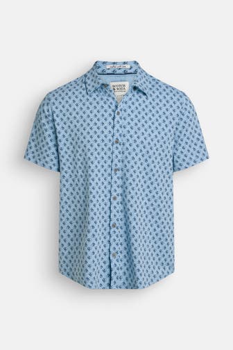 SCOTCH & SODA Kurzarmhemd hellblau Regular Fit