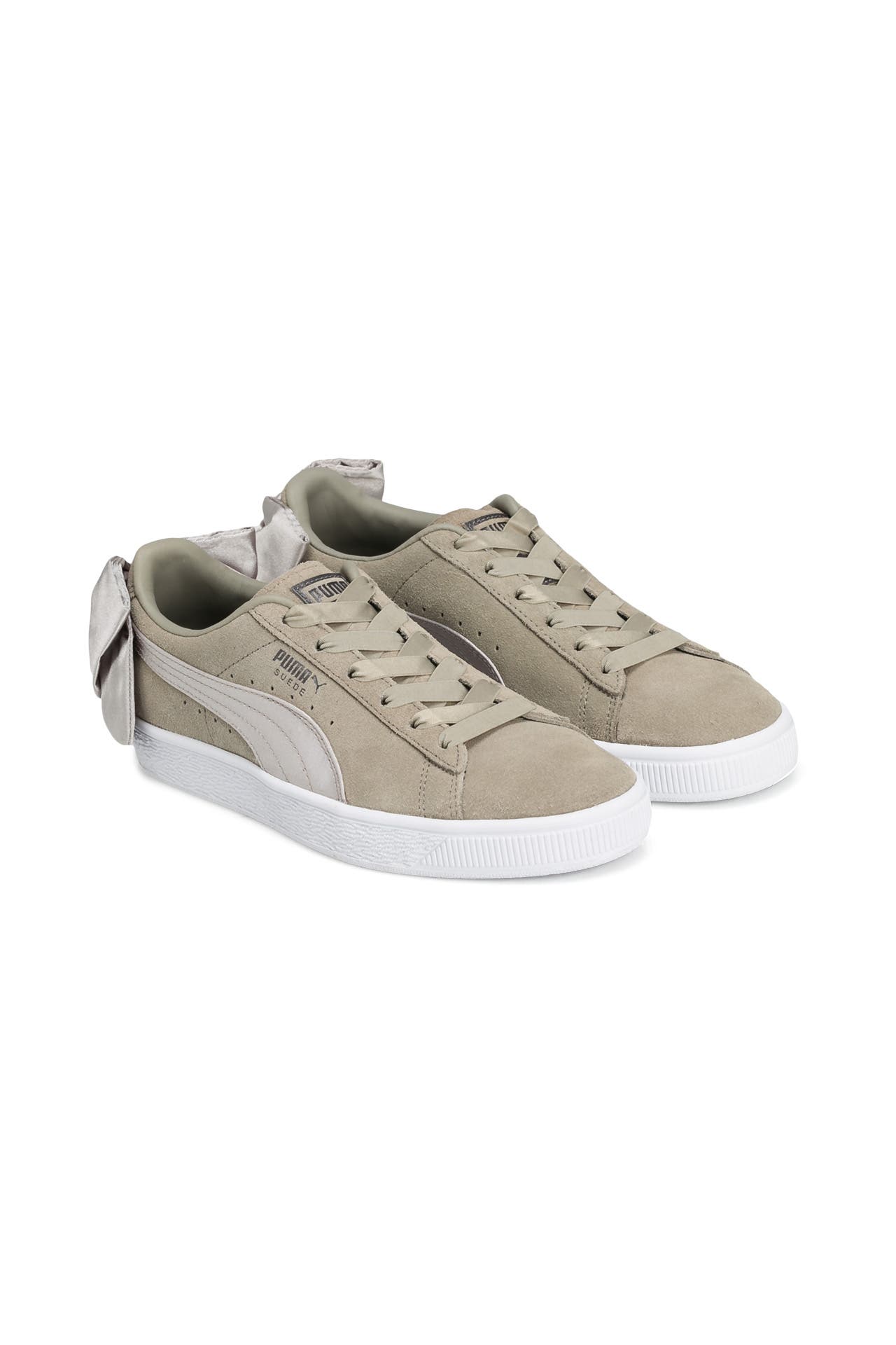 Puma suede hot sale bow weiß