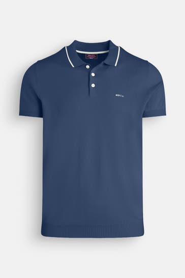 NEW ZEALAND AUCKLAND Strick-Poloshirt navy
