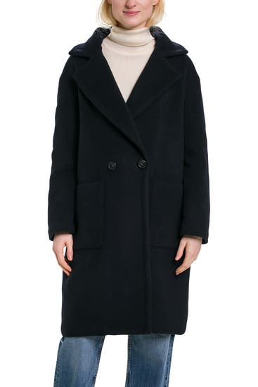 WOOLRICH - Wollmix-Mantel 'Melton' nachtblau