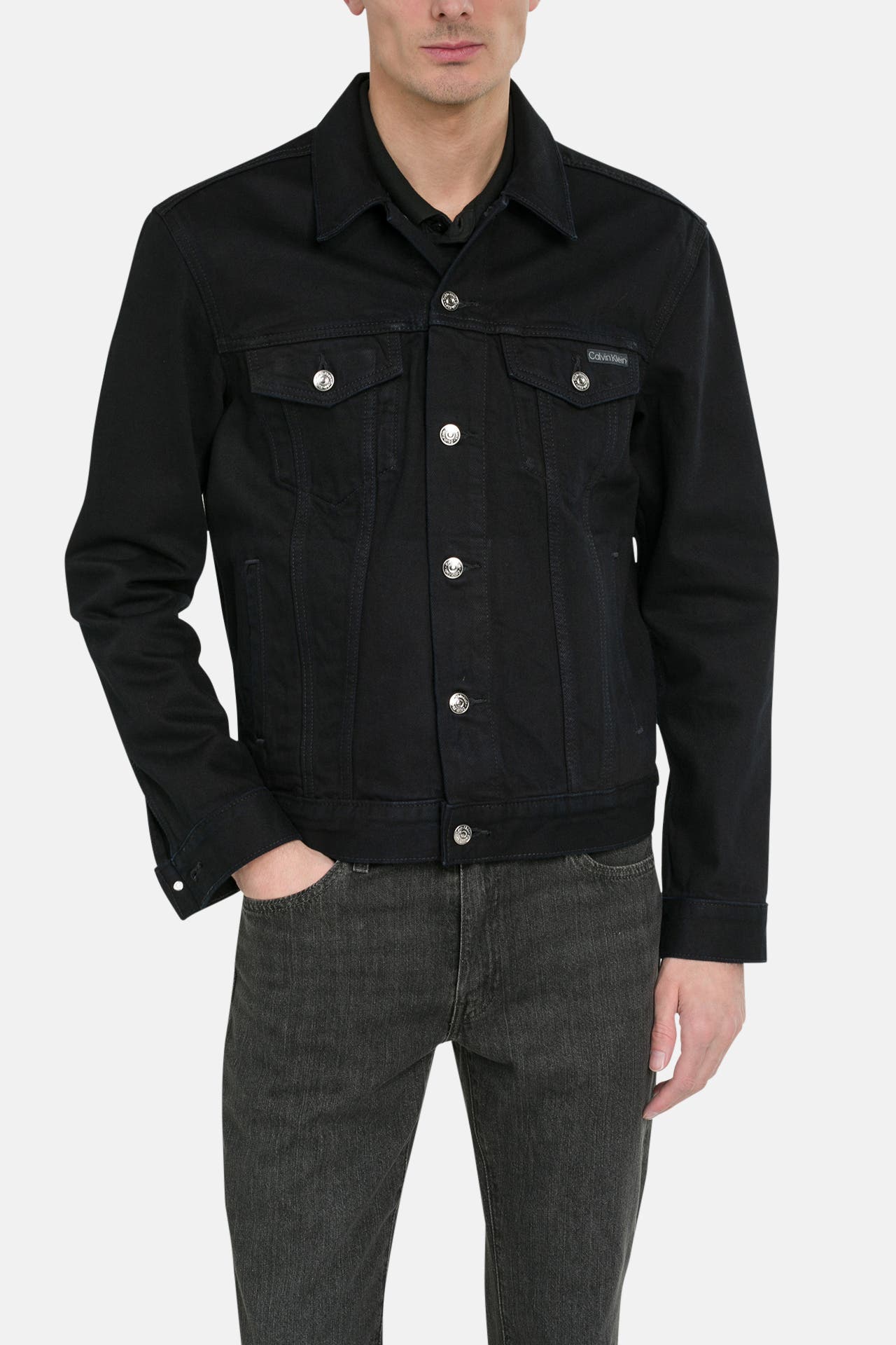 CALVIN KLEIN Jeansjacke schwarzblau, Bild 1