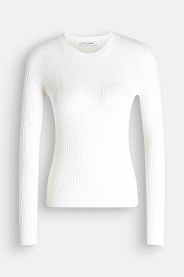 LACOSTE Woll-Longsleeve ecru