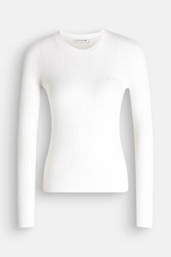 LACOSTE Woll-Longsleeve ecru
