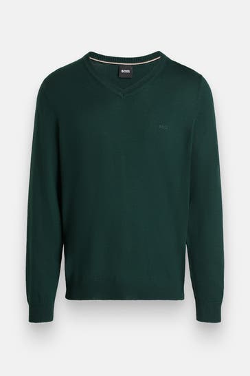 BOSS Strickpullover 'Batisse' tannengrün