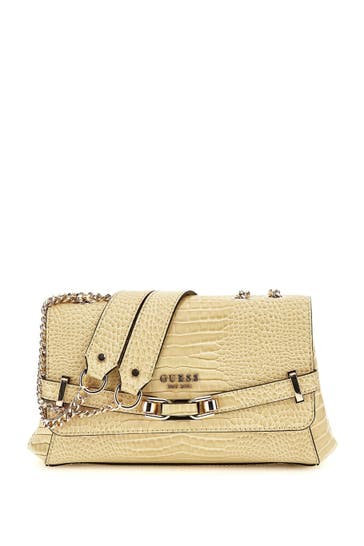 GUESS Umhängetasche 'Silvye' hellgelb