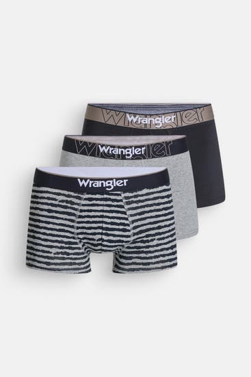WRANGLER - 3er-Pack Boxer Trunks 'Braham' mehrfarbig