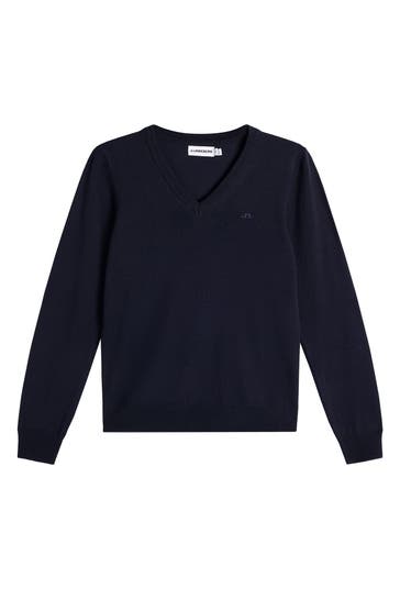 J.LINDEBERG SPORTSWEAR Wollpullover 'Amaya' nachtblau