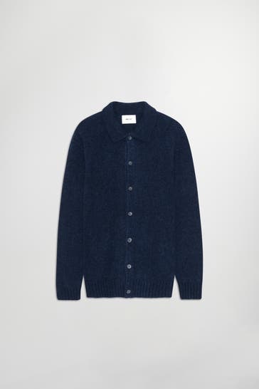 NN07 Wollmix-Strickjacke königsblau