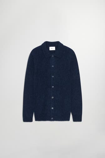 NN07 Wollmix-Strickjacke königsblau