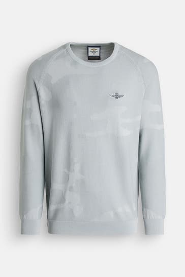 AERONAUTICA MILITARE Strickpullover eisblau