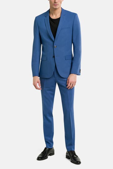 HUGO Schurwollmix-Anzug 'Arti-Hesten' blau