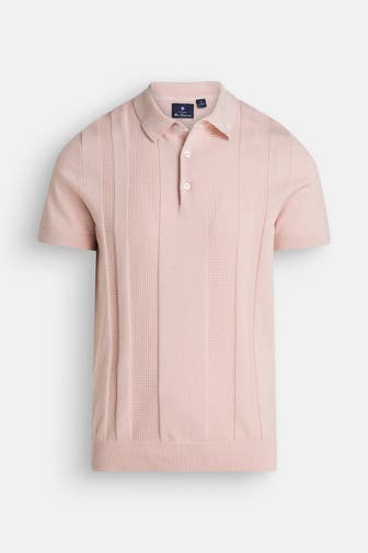 BEN SHERMAN Strick-Polo blau