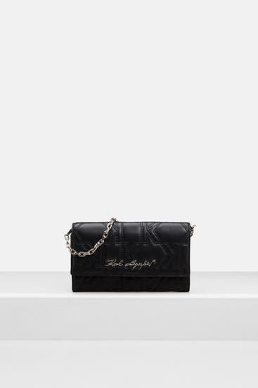 KARL LAGERFELD - Geldbörse 'Kurl' schwarz