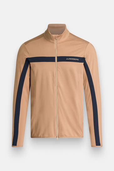 J.LINDEBERG SPORTSWEAR Fleecejacke hellbraun