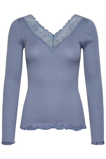 ROSEMUNDE Seidenmix-Longsleeve hellblau