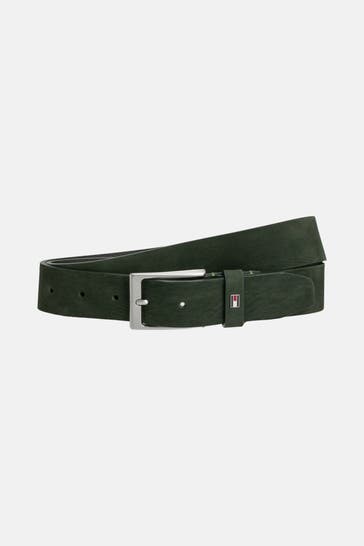 TOMMY HILFIGER Ledergürtel dunkelgrün