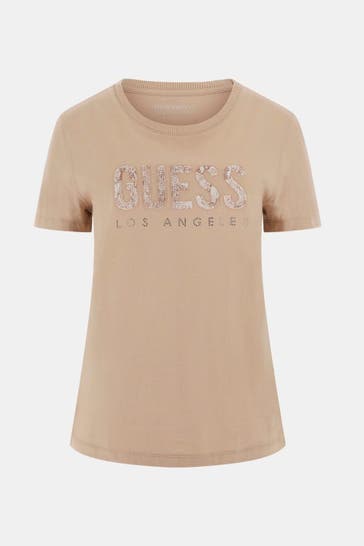 GUESS T-Shirt 'Angelina' hellbraun