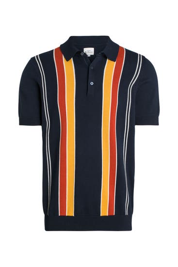 BEN SHERMAN - Strick-Polo gestreift