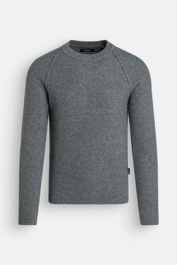 REPLAY Wollmix-Pullover dunkelgrau