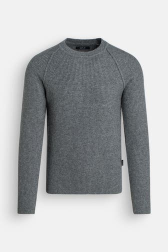 REPLAY Wollmix-Pullover dunkelgrau