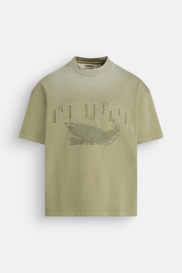 ROUGH. T-Shirt 'Aged Bird' salbei