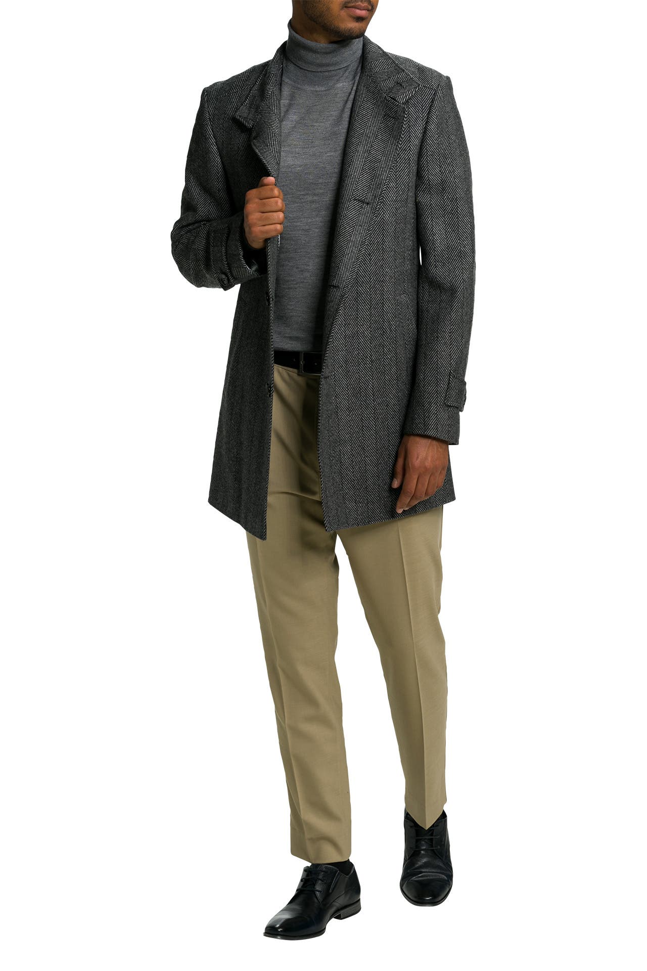 HECHTER Paris Wollmix-Mantel gemustert, Bild 1