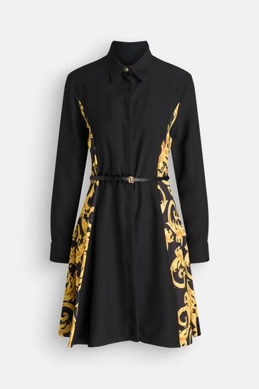 VERSACE Minikleid schwarz gemustert