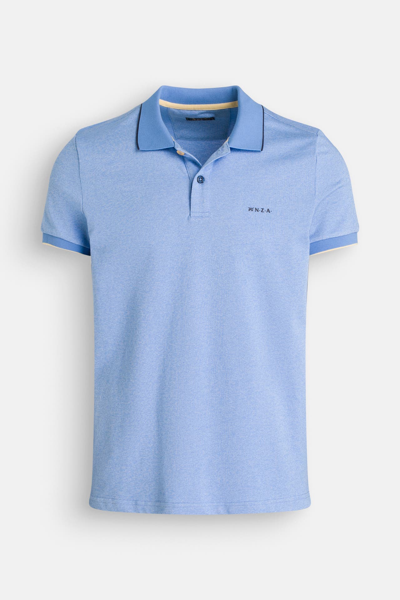 NEW ZEALAND AUCKLAND Polo-Shirt hellblau meliert, Bild 1
