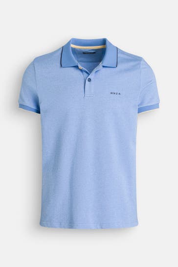 NEW ZEALAND AUCKLAND Polo-Shirt hellblau meliert