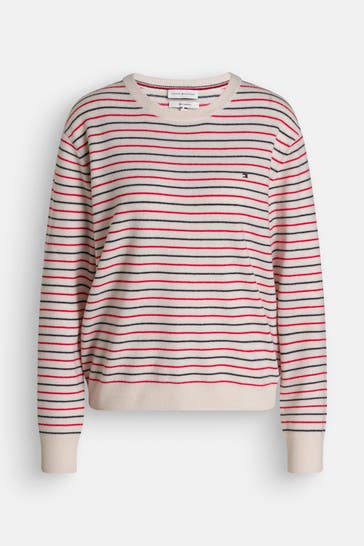 TOMMY HILFIGER Wollmix-Pullover 'Cash' gestreift