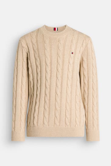 TOMMY HILFIGER Strickpullover beige