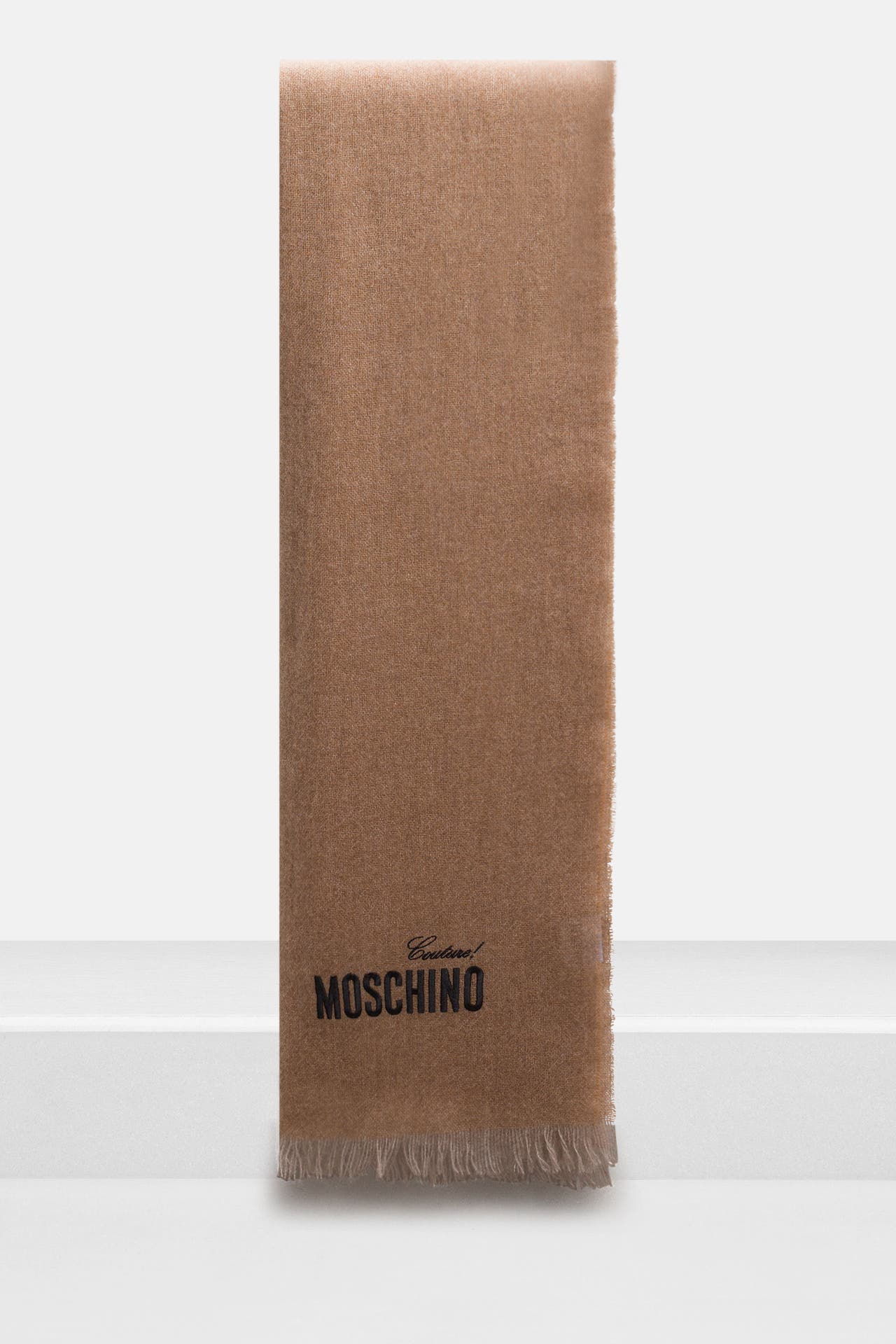 LOVE MOSCHINO Kaschmirschal hellbraun, Bild 1