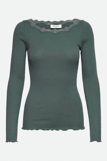ROSEMUNDE Emerald green long-sleeved top