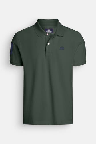LA MARTINA Polo-Shirt tannengrün