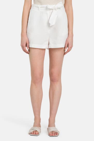 MARC O'POLO DENIM Leinenmix-Shorts weiß