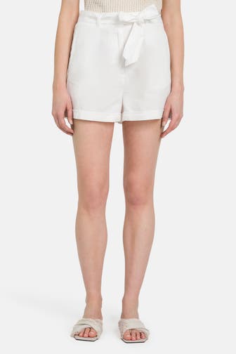 MARC O'POLO DENIM Leinenmix-Shorts weiß
