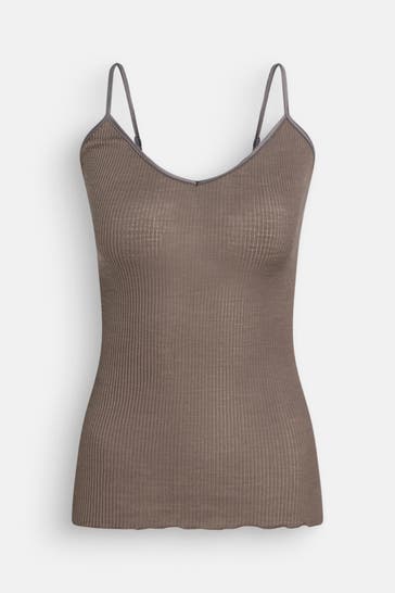 ROSEMUNDE Seidenmix-Top braun