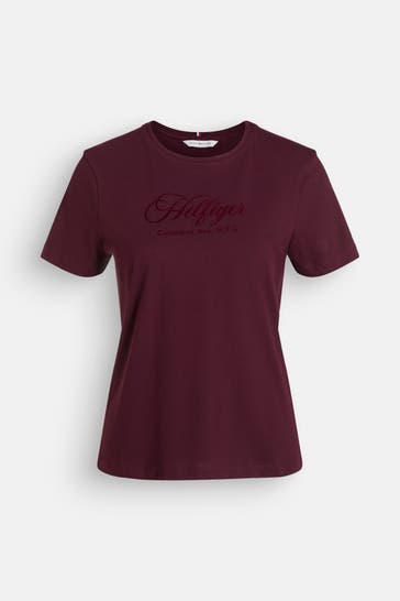 TOMMY HILFIGER T-Shirt weinrot