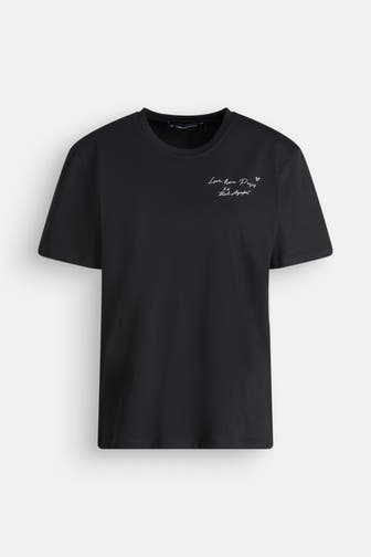 KARL LAGERFELD T-Shirt 'Paris Rhnstn Hvy' schwarz