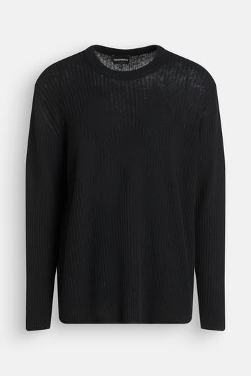 EMPORIO ARMANI Wollmix-Pullover schwarz