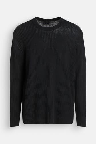 EMPORIO ARMANI Wollmix-Pullover schwarz