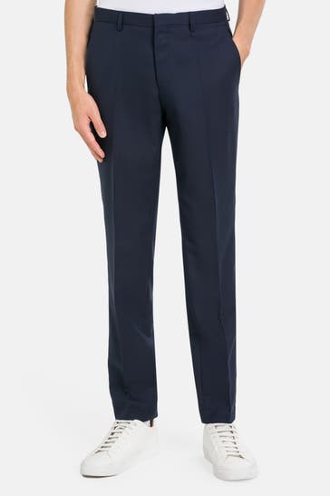 HUGO Wollmix-Stoffhose 'Hesten 232' nachtblau