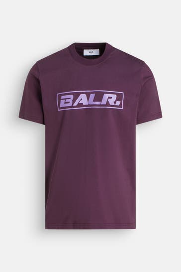 BALR. T-Shirt 'The Club' aubergine