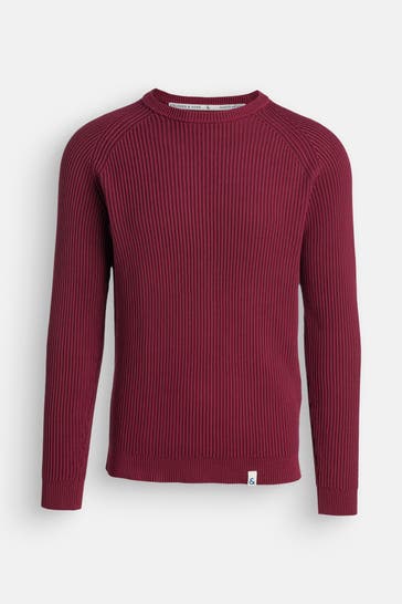 COLOURS & SONS Strickpullover dunkelrot