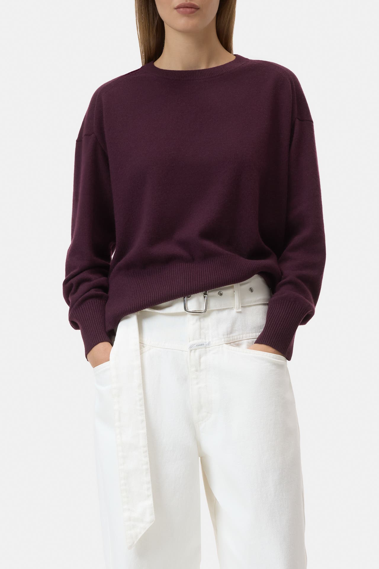 CLOSED Wollpullover aubergine, Bild 1