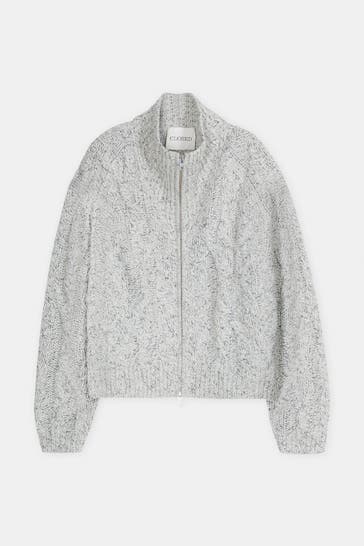 CLOSED Wollmix-Strickjacke offwhite