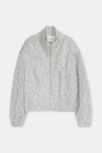 CLOSED Wollmix-Strickjacke offwhite