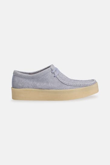 CLARKS Lederschnürer 'Wallabee Cup' blaugrau